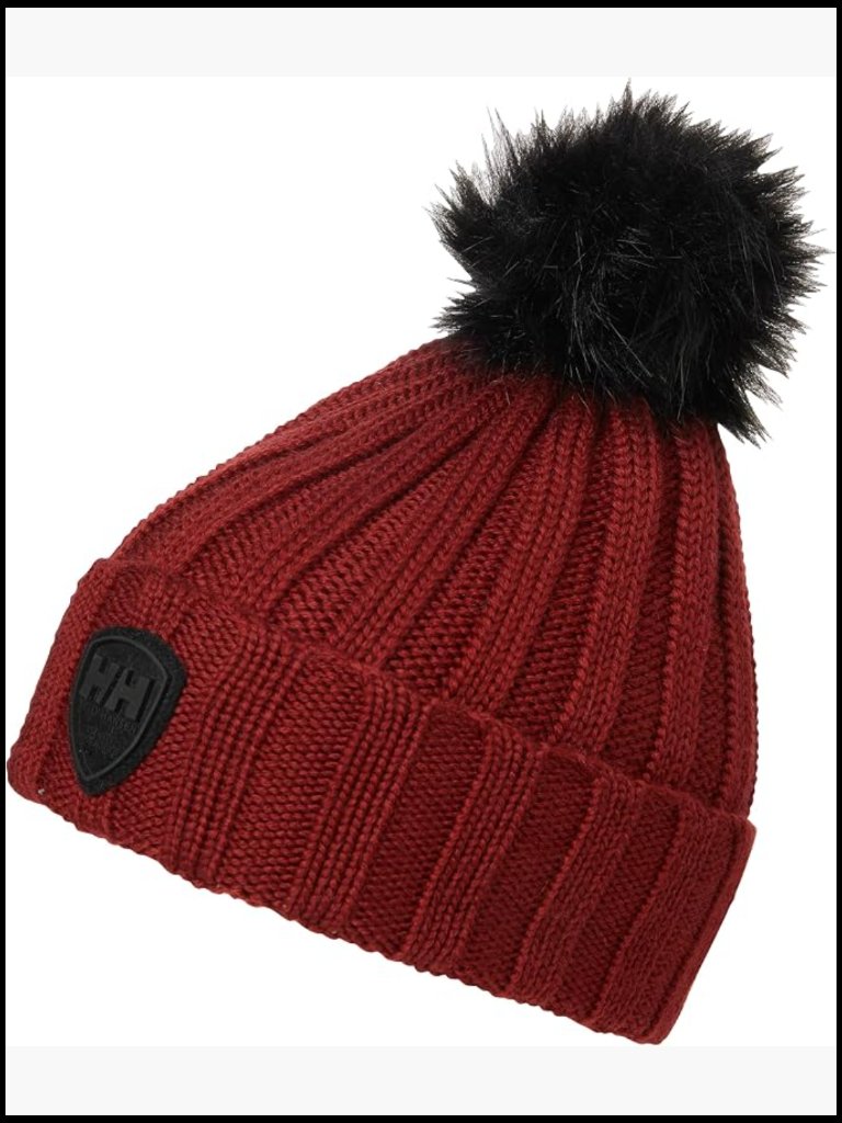 Faux Fur Pom Beanie - Knitted Winter Hat With Removable Pom-Pom